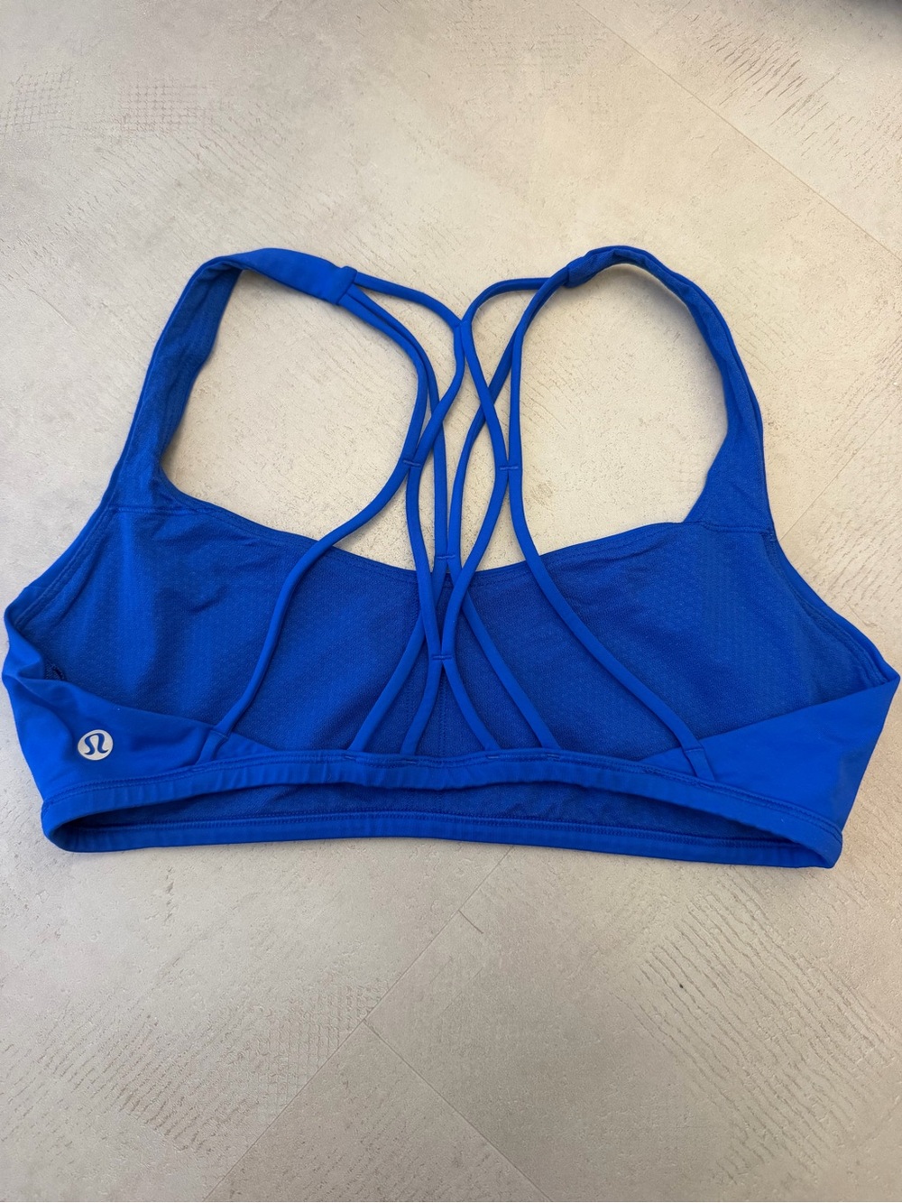 Lululemon Blue Strappy Back Sports Bra - Picture 2 of 2